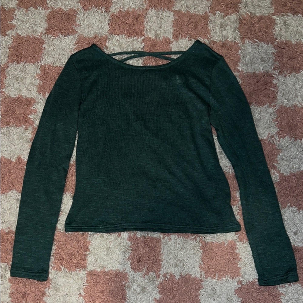 H&M Green Long Sleeve Top